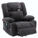 Latitude Run® Power Electric Lift Recliner Chair w/ Massage & Heating Functions Chenille in Black | 41.33 H x 35.43 W x 29.52 D in | Wayfair