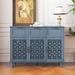 Alcott Hill® Chisa Particle Board Accent Cabinet Wood in Blue | 35.44 H x 47.25 W x 15.77 D in | Wayfair 815FAD78257D4B7197B084FC2F6F8CE1