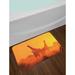 East Urban Home Giraffe Plush Bath Mat, Sunset w/ Animals, 30.2"x20", Orange Burnt Orange in Orange/Yellow | 30.2 H x 20 W x 0.78 D in | Wayfair