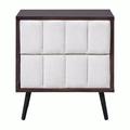 Corrigan Studio® 2-Drawer Nightstand for Bedroom Wood/Upholstered in White | 21.3 H x 19.7 W x 18.3 D in | Wayfair 4B70B9641C9B4436A8FF811E61EE3DC4
