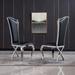 Rosdorf Park Kimmesha Velvet Parsons Chair Dining Chair Upholstered/Velvet in Gray/Black | 47.5 H x 16.5 W x 26 D in | Wayfair