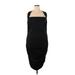 Shein Casual Dress - Sheath: Black Solid Dresses - Women's Size 4X