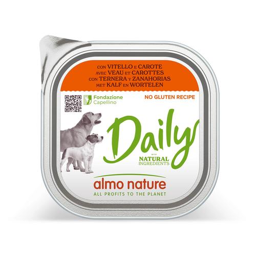 Almo Nature Daily 9 x 300 g pour chien - veau, carottes
