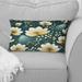 Designart "Vintage Romance Green Marvel Blooms I" Floral Printed Throw Pillow