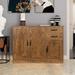 Modern Wood Buffet Sideboard With 2 Doors And 2 Drawers