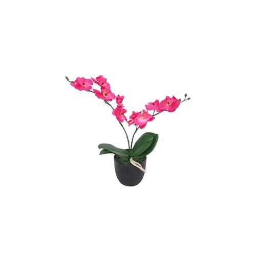 vidaXL Künstliche Orchidee mit Topf 30 cm Rot