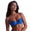 Aubade Womens HK04-6 Rosessence Comfort Moulded Half Cup Bra - Blue - Size 36C