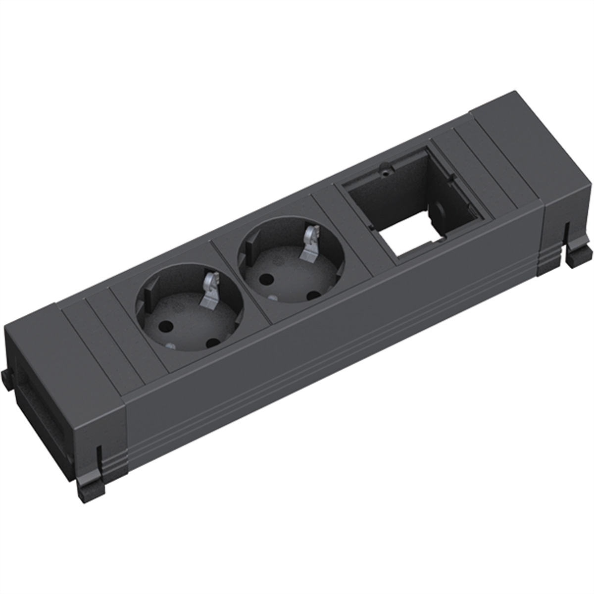 BACHMANN POWER FRAME 2xCEE7/3 1xCM, Kunststoffprofil 0,2m GST18 Image