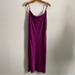 Anthropologie Dresses | Anthropologie Slip Dress Magenta Satin Cowl Sleeveless Maxi Side Slits Sz 2xl | Color: Pink | Size: Xxl