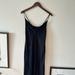 Anthropologie Dresses | Anthropologie Satin Slip Midi Dress Cowl-Neck | Color: Black | Size: Mp