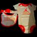 Nike Other | Baby Girl Nike Jordan Onesie Head Band And Bib | Color: Orange/Pink | Size: 6-12 Months