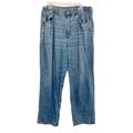 American Eagle Outfitters Jeans | American Eagle Light Wash Denim Baggy Jean Y2k Jeans - Size 18 Short | Color: Blue | Size: 18p