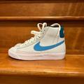 Nike Shoes | Blazer Mid '77 "Pure Platinum/Total Orange/Bright Spruce/Laser Blue" | Color: Blue/Orange | Size: 6.5