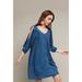 Anthropologie Dresses | Anthropologie Holding Horses Leyton Open Shoulder Swing Dress | Color: Blue | Size: S