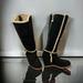 Kate Spade Shoes | Kate Spade Knee High Sherpa Line Black Suede Boots Wedge Heel Size 8 | Color: Black | Size: 8