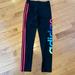 Adidas Bottoms | Adidas Girls Size 10/12 Black Leggings With Side Stripe | Color: Black/Pink | Size: Mg