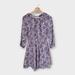 J. Crew Dresses | J.Crew Palermo Smocked-Waist Linen Mini Dress In Floral Bouquet, Size Xs | Color: Cream/Purple | Size: Xs