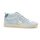 Mi.iM Daisy Rubber Sole Lace-up Glitter Suede Mid Star Sneakers, Light Blue, 4.5 UK