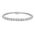 ISAAC WOLF (6 Carats - 41 Carats 14K White Gold Over Sterling Silver DEF VVS1 Moissanite Tennis Bracelet Unisex, Men, Women, Adults Simulated Diamond, 7 Inches, Sterling Silver , simulated