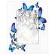 Blue Butterfly 10x8 Photo Frame Butterfly Wood Picture Frames for Tabletop and Wall Mounting