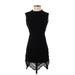 Shinestar Casual Dress - Bodycon Crew Neck Sleeveless: Black Print Dresses - Women's Size Small