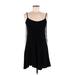 Earthbound Trading Co. Casual Dress - A-Line Scoop Neck Sleeveless: Black Solid Dresses - Women's Size Medium