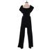 Almost Famous Jumpsuit: Black Solid Jumpsuits - Women's Size Small