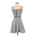 Soprano Casual Dress - A-Line: Gray Color Block Dresses - Women's Size X-Small