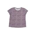 Old Navy Short Sleeve T-Shirt: Burgundy Marled Tops - Kids Girl's Size 10