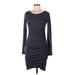 Leith Casual Dress - Mini: Gray Solid Dresses - Women's Size Medium