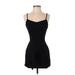 ASOS Casual Dress - Mini V Neck Sleeveless: Black Solid Dresses - Women's Size 0