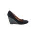 Nine West Wedges: Black Solid Shoes - Women's Size 8 1/2 - Round Toe
