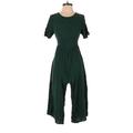 ASOS Jumpsuit Crew Neck Short sleeves: Green Print Jumpsuits - Women's Size 8 Petite