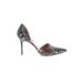 J.Crew Heels: Gray Snake Print Shoes - Women's Size 11