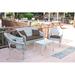 Bay Isle Home™ Yamada Conversation 4 Piece Sofa Seating Group w/ Cushions Synthetic Wicker/All - Weather Wicker/Wicker/Rattan in Gray/Brown | Outdoor Furniture | Wayfair