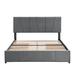 Latitude Run® Mient Upholstery Platform Storage Bed Upholstered/Velvet in Gray | 41 H x 43.6 W x 80.7 D in | Wayfair