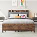 17 Stories Triva Metal Platform Storage Bed Wood & Metal/Metal in Brown | 38.78 H x 54.48 W x 81.18 D in | Wayfair 9F7D0C424B38468796AB82F698F56718