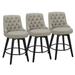 Red Barrel Studio® Malaury 26" Tufted Swivel Counter Stool Wood/Upholstered/Leather in Gray | 37.8 H x 19.7 W x 21.6 D in | Wayfair