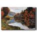 Red Barrel Studio® Rowboat On The Seine At Jeufosse, 1884 Canvas, Solid Wood in Green/Red/White | 8 H x 12 W x 1.5 D in | Wayfair