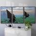 Longshore Tides Le Havre Framed On Canvas 3 Pieces Print Metal in Black/Blue/Gray | 40 H x 78 W x 2 D in | Wayfair 645D97709C1A47908CAF8101B013F87B