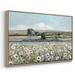 Wexford Home Vintage Poppy Valley Framed On Canvas Print Canvas, Solid Wood in Blue/Green/White | 41 H x 27 W x 2 D in | Wayfair CF11-46741-FL513