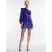 Women's Astra One Shoulder Mini Dress in Royal Blue / 40 IT (US 4) | BCBGMAXAZRIA