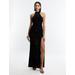 Women's Allegra Halter Gown in Black / 4 | BCBGMAXAZRIA