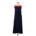 Cynthia Rowley TJX Casual Dress - Midi Square Sleeveless: Blue Print Dresses - Women's Size 0