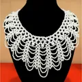 Collier en dentelle perlée pour femme rubans de collier garniture de perles bijoux pour