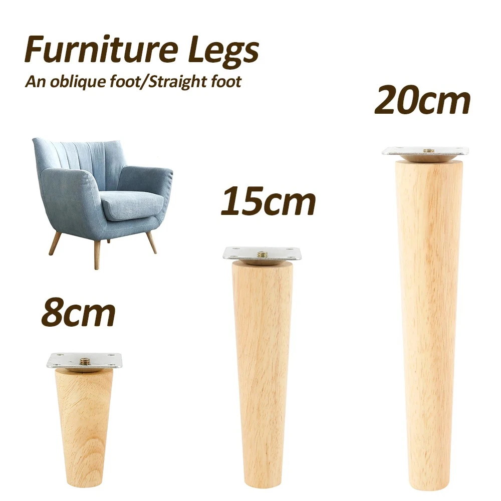 4 jeux de pieds de meubles en bois de hauteur 8/15/20cm pieds de meubles à Angle droit pieds de chaise de Table de canapé de bureau à domicile