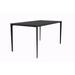 LeisureMod Avo 71" Rectangular Dining Table with Black Aluminum Legs - 28.7" H x 70.87" W x 31.49" D