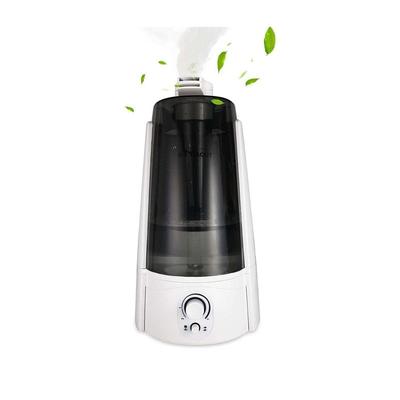 5L Black Silent Ultrasonic Cool Mist Humidifier with Auto Shut-off Function, Dual 360° Negative Ion Nozzles