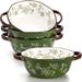 Porcelain Serving Bowl with Double Handle (Set of 4)