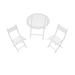 1 Set of 3Pcs Mini DIY Villa Furniture 1:12 Household Ornament Exquisite Outdoor Garden Furniture Set Creative Iron Table and Chair (White)